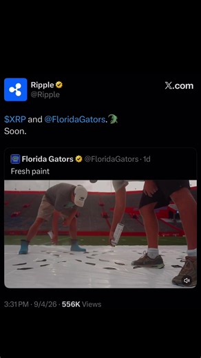 🚨BREAKING: Ripple just signed a MULTI-YEAR $XRP deal with the University of Florida worth $5,000,000 PER YEAR. The #XRP logo is going directly onto the Florida Gators’ football field #cirstallion2