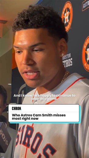 😔 Astros player Cam Smith talks about who he misses. One new player has the team geeking out: bit.ly/3NIjhYk | Chron