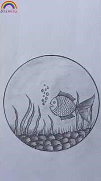 Beautiful Fish 🐟 Underwater Scenery Drawing by Pencil Sketch✏️। ‪@Easy2DrawingWorld‬ #drawing #art