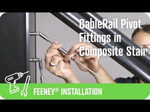 CableRail Pivot Fittings in Stair Railing