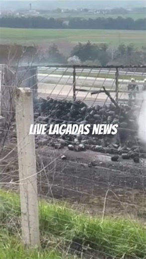 Βίντεο από την Εγνατία Οδό, έξω από την Άσσηρο, καταγράφει τη φωτιά που ξέσπασε σε φορτηγό