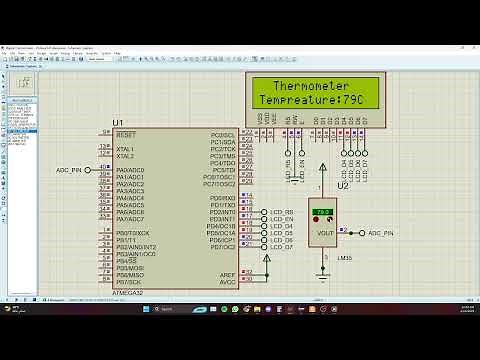 Digital Thermometer (AVR-Atmega32 Proteus Simulation)
