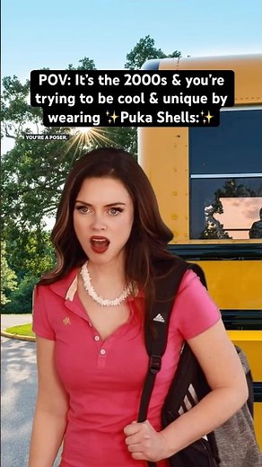 It’s the #2000s & you’re think you’re cool & unique with your Puka Shells. #nostalgia #2000sfashion