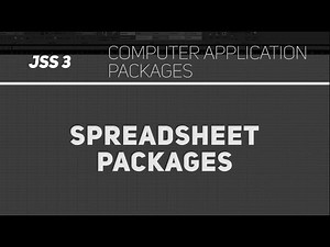 Spreadsheet Packages (Information Technology JSS 3)