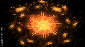 Color fractal design and circular motion.