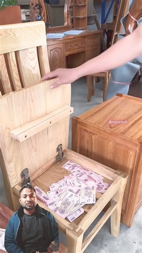 hidden money box inside wooden chair ! genius secret storage ideas 😱😱😱🔥🔥🔥 hidden storage chair