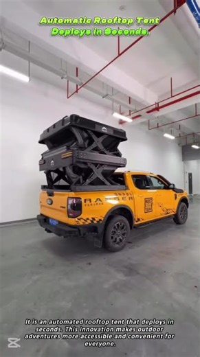 Automatic Rooftop Tent Deploys in Seconds