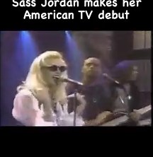 Sass Jordan made her American TV debut in 1992 on the Dennis Miller show singing 'Make You a Believer' from her album Racine. | Sass Jordan
