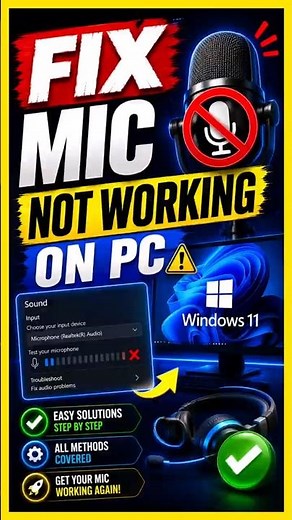 How To Fix Mic Not Working on PC ( 2026 )