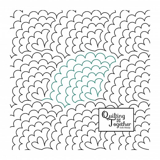 Scallop Baptist Fan Panto Digital Design for Longarm Quilting Edge to Edge E2E Pantograph - Etsy