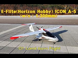 01. ICON A5 Amphibious Aircraft (w/s : 1,300mm) : Land-born w/ Landing gear.