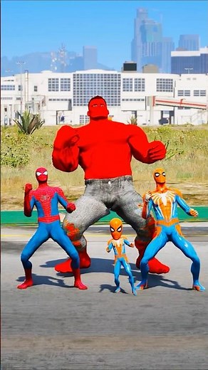 SPIDE-RMAN VS MINI SPIDERMAN SUPERHEROES BATTLE #gta5 #shorts #spiderman #hulk