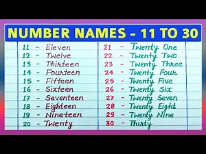 Number Names 11 to 30 | Learn Number Spelling from 11 to 30 in English | English Numbers | #rsgauri