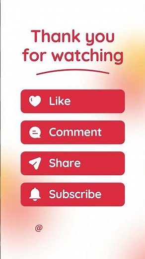 Red & White Thank You for Watching Outro | Simple Animated End Screen for YouTube