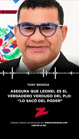 📞 [#ZLlamadas] Tony Bengoa asegura que @LeonelFernandez es el verdadero verdugo del @PLDEnLinea: “lo sacó del poder”Conoce todos los detalles en nuestro canal. Link en la Bio 👆 #Z101 #ZDigital #Noticias #ZTV #ElGobiernoDeLaTarde #PLD #ZEntrevistas