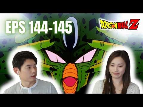 CELL IS DESTROYED!!! - Dragon Ball Z Ep 144-145 REACTION! - Making her FINALLY watch DBZ