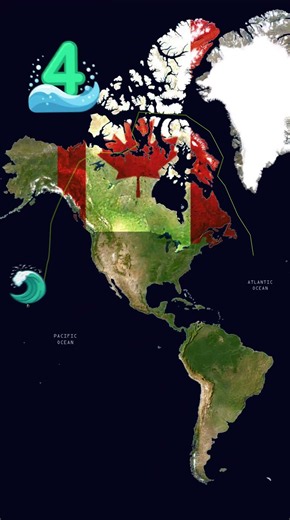 Countries That Touch Two Oceans #globalpolitics #world #geography #cartography #maps #mapvisuals