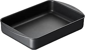 Scanpan Classic 3.25 QT (13.5 inch x 8.75 inch) Nonstick Roasting Pan – Compatible with Gas and Electric Stovetops, Metal Utensil Safe, Oven Safe to 500°F, Dishwasher Safe