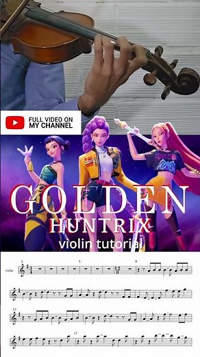 Golden - Kpop Demon Hunters - Violin Cover #huntrix #easy #violintutorial