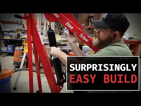 2 Ton-Capacity Foldable Shop Crane from Harbor Freight Unboxing and Assembling