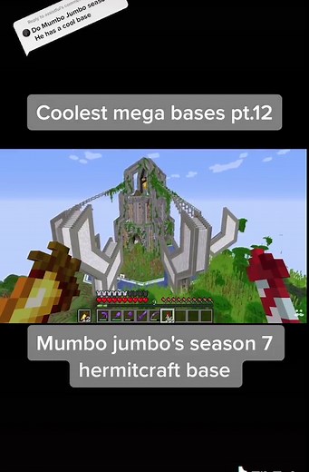 Reply to @assistful thx for the suggestion. Mumbo made the entire base but scar made the chains in the base swap #minecraft #megabase #fypシ