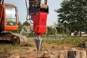 [Hot Item] Kinger Cone Shaped Log Splitting Cutter Hydraulic Wood Splitter Mounted on Excavator Skid Steer Backhoe Loader