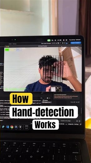 How to make these hand detection projects #ai #coding #python #handdetection #opencv #aiprojects￼