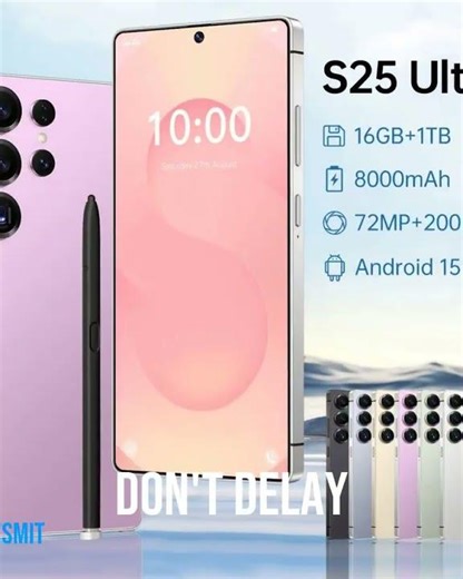 S25 Ultra 6.9-Inch 5G Smartphone 16GB+1TB Large Storage Deca Core CPU 108MP Rear HD LTE CDMA 8000...