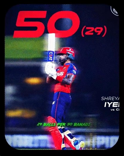 🚨Sarpanch Shab ka Dhamaka! 🔥💯 – Shreyas Iyer ki Explosive 50 (29) vs Chennai Super Kings 🤯
