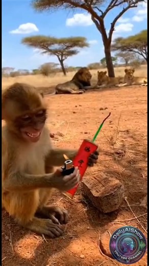What does the monkey do with bomb?!🤯🤯🐒