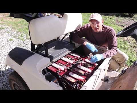Golf Cart maintenance battery fill test wash EZGo review