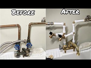 Utility sink faucet repair (copper to PEX)