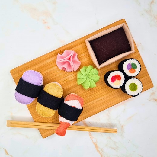Felt Sushi Sewing Pattern & Tutorial: DIY Pretend Play Food (PDF) - Etsy