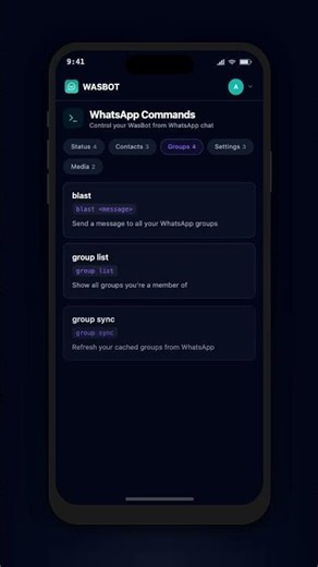 WASBOT WhatsApp Commands — Complete Quick Reference