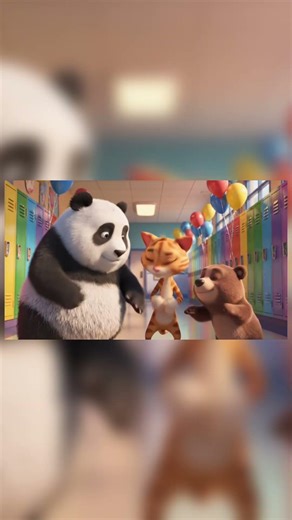 Panda Happy School Dance Day! 🐼🎵 Cute Cartoon Short #cartoonstory