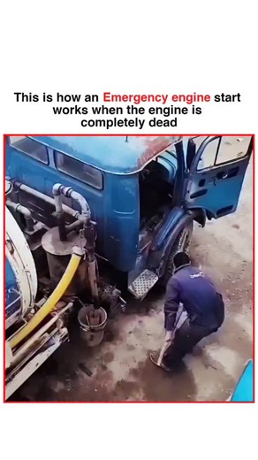 Mr Snapfix on Instagram: "This video shows an emergency method used by experienced mechanics when an engine fails to start normally. Instead of using the ignition system, manual force and mechanical movement are applied to rotate engine components directly. This helps create the initial motion needed for compression and fuel ignition, allowing the engine to come back to life when no other option is available. Such techniques are usually seen in old or heavy-duty vehicles where systems are mostly