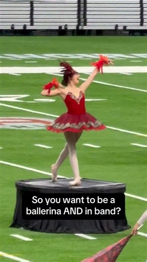 I want to be a band ballerina! #swanlake #marchingband #boa #band | Thebandmom
