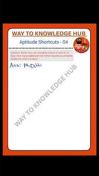 Aptitude Shortcuts 04