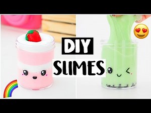 4 AMAZING DIY FOOD SLIMES - Four EASY FAMOUS Slime Recipes!