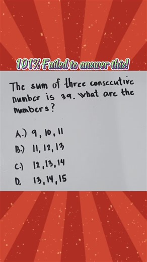 Math Challenge: Find Three Consecutive Numbers