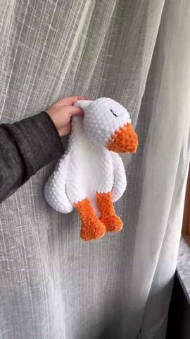 Crochet Sleepy GOOSE Snuggler | Plush Chenille Baby Infant Toy - Etsy