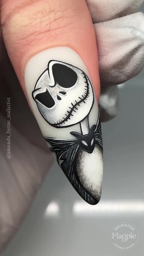 Jack Skellington Halloween Nail Art Tutorial