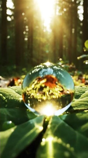 What is hidden inside this tiny forest raindrop? 🌿💧