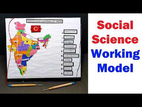 social science working model with led lights on indian states and capitals - diy | DIY pandit