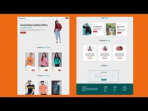 Ecommerce Website Using HTML CSS and JavaScript in Hindi | Ecommerce Website Using HTML and CSS