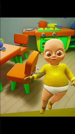 Baby is Happy in New playroom😱The Baby in Yellow Horror Game