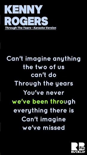 Kenny Rogers - Through The Years | Karaoke Version