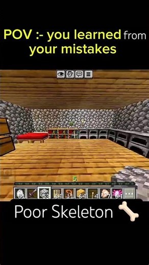 You learn from your mistakes 🦴 #shorts #minecraft #minecraftpe #minecraftshorts #minecraftmemes #mod