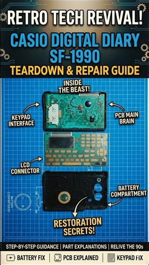 How to Assemble a Vintage Casio Digital Diary SF-1990