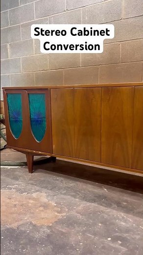 🪄Stereo Cabinet Conversion #midcenturymodern #furniturerestoration #furnitureflip #furniture